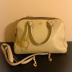 Tory Burch Cream Colored Satchel Handbag
